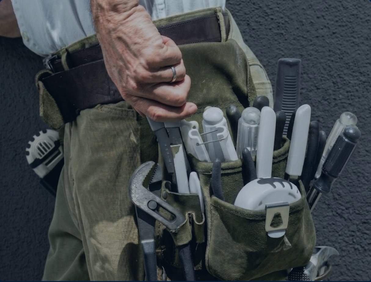 Handyman repairing a home